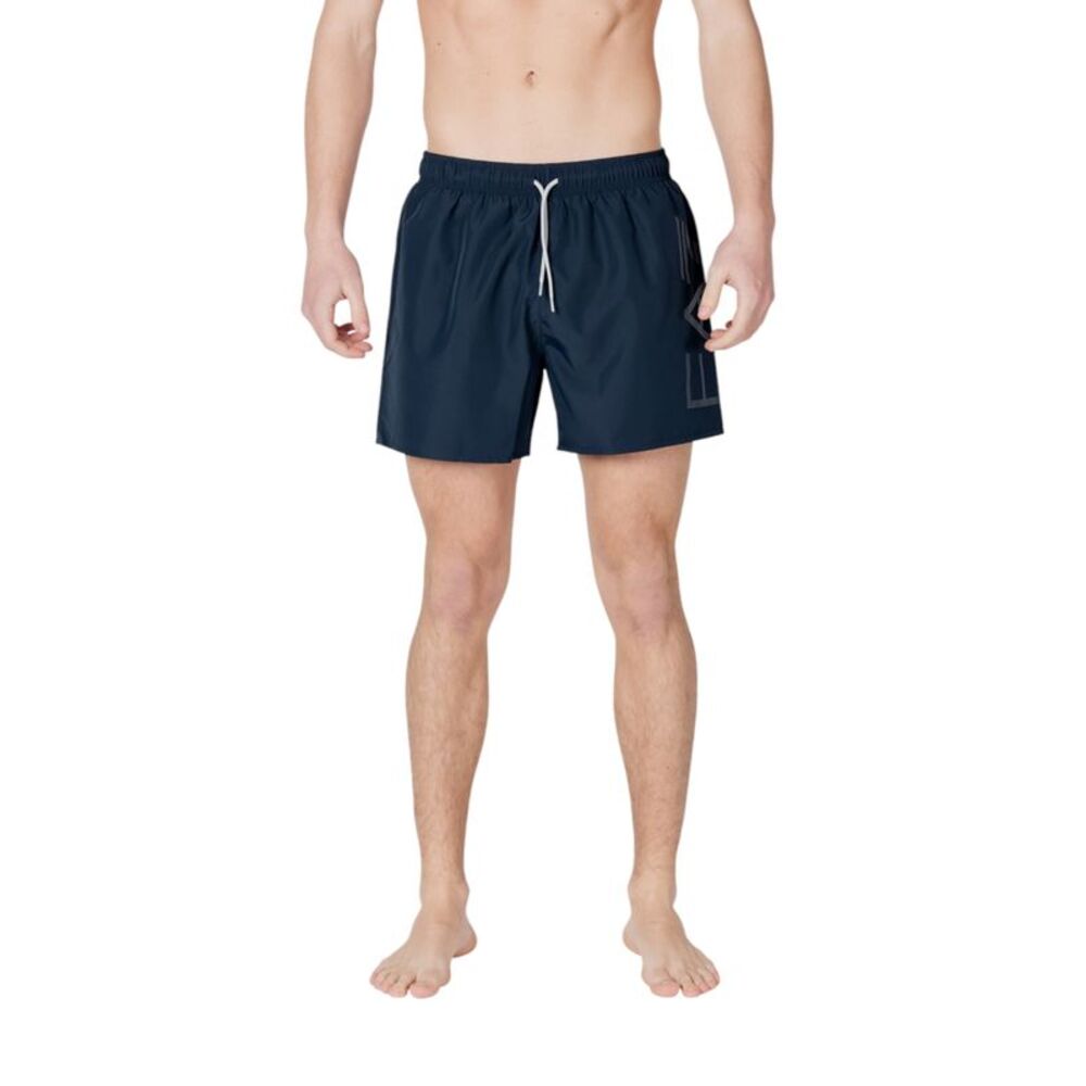 Ea7 Swim Shorts Navy Solid Men blue Swimwear